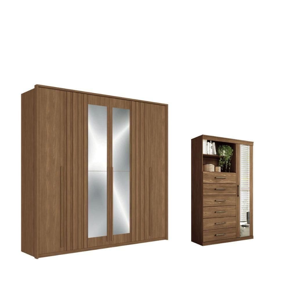 Jogo De Quarto União Da Serra Com Espelho Jatoba