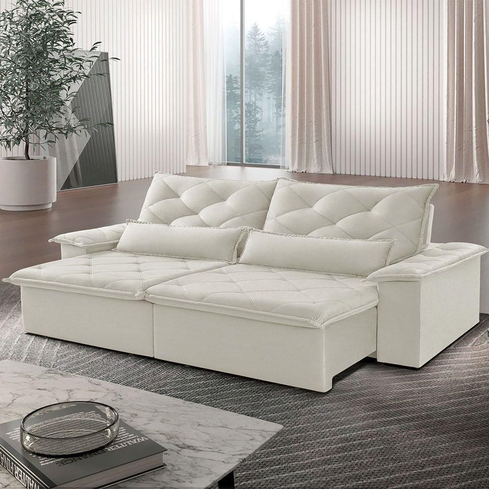 Sofá Melt 02 Módulos 80cm Br 25cm Meu Sofá Online A302 Linho Branco