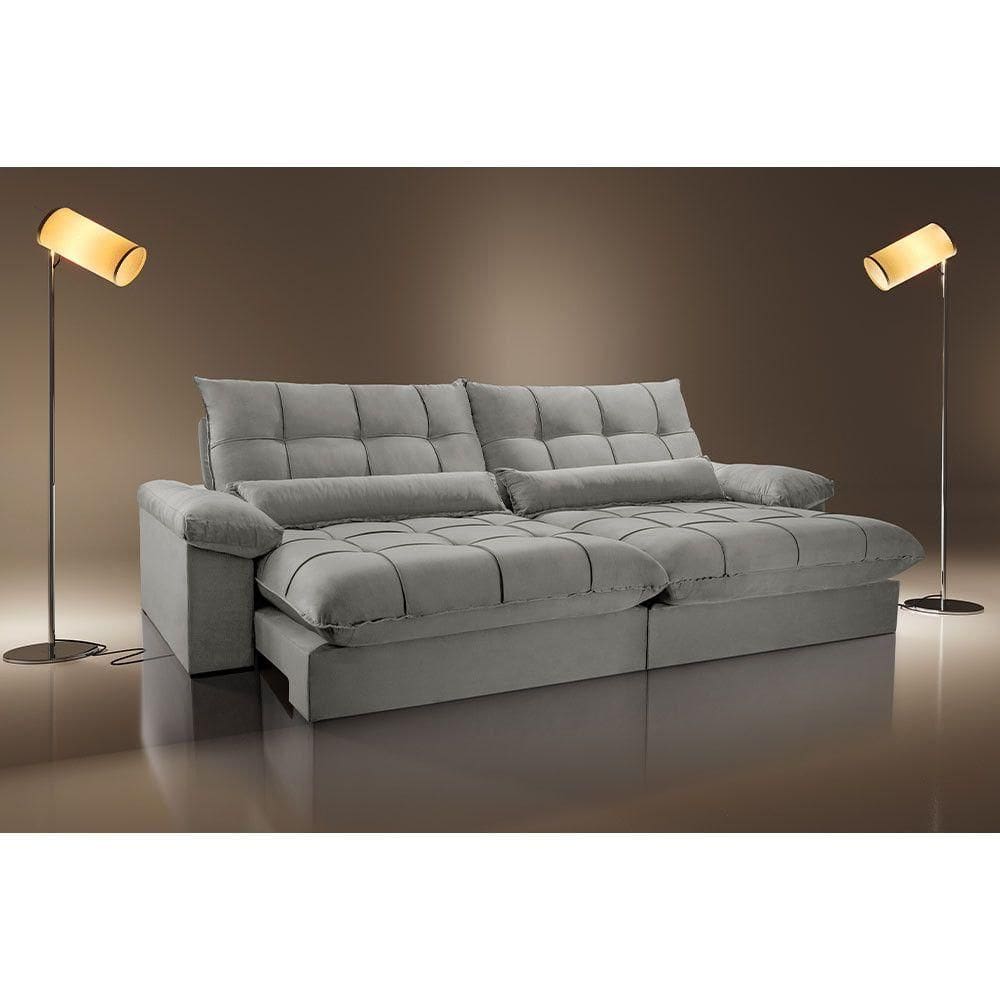 Sofá Liz 02 Módulos De 90cm Br 25cm Meu Sofá Online A230 Linho Cinza