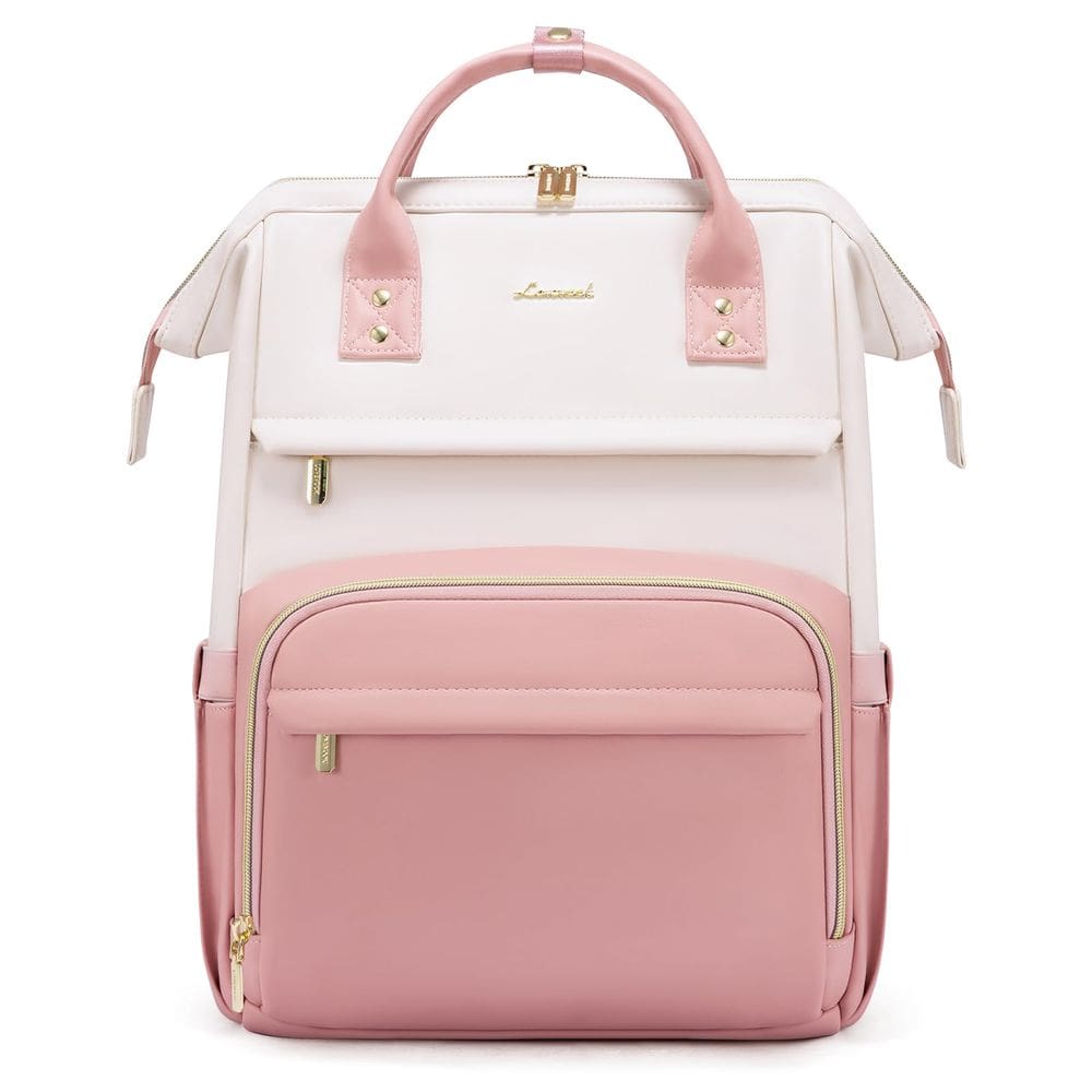 Mochila de couro LOVEVOOK para mulheres com compartimento para laptop