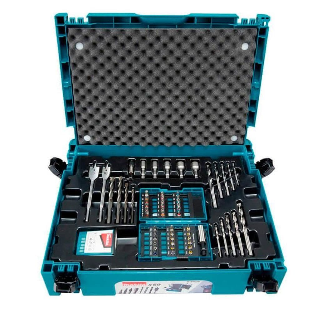 Kit De Brocas E Bits Makpac 69 Pcs Makita B-49638