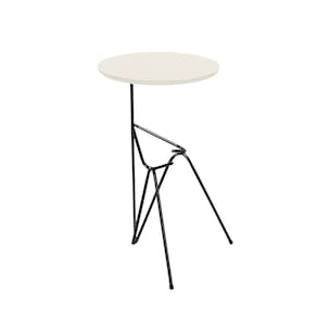 Mesa De Canto Lateral Mesinha Bambino Preto - Off White