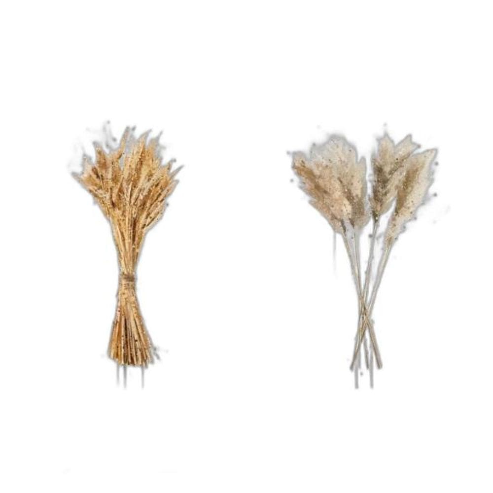 Quadros Trigo E Pampas Aquarela Moldura Branca 45X34Cm 2Un