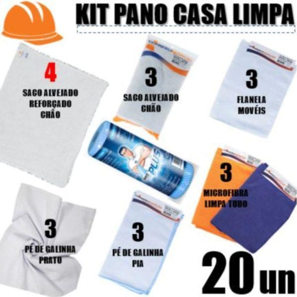 Kit Pano Casa Limpa Chão, Louça, Pia, Móveis, Multiuso