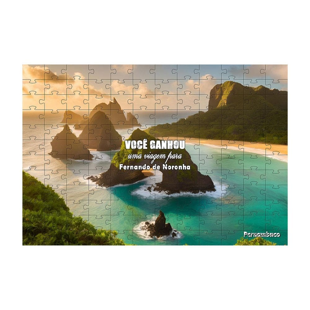 Quebra-Cabeça Presenteando Viagem Fernando Noronha 40 Peças