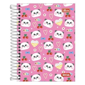 Agenda Diária 2026 Espiral M4 160Fls Pepper Panda Tilibra
