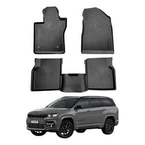 Jogo Tapete Jeep Commander 2016 a 2026 Tipo Bandeja Preto