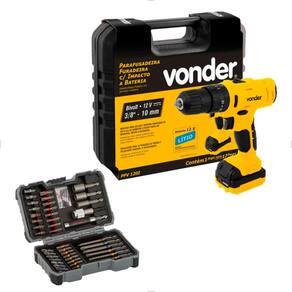 Parafusadeira Pfv120I 12V Vonder+Jogo De Bits 43 Peças Bosch