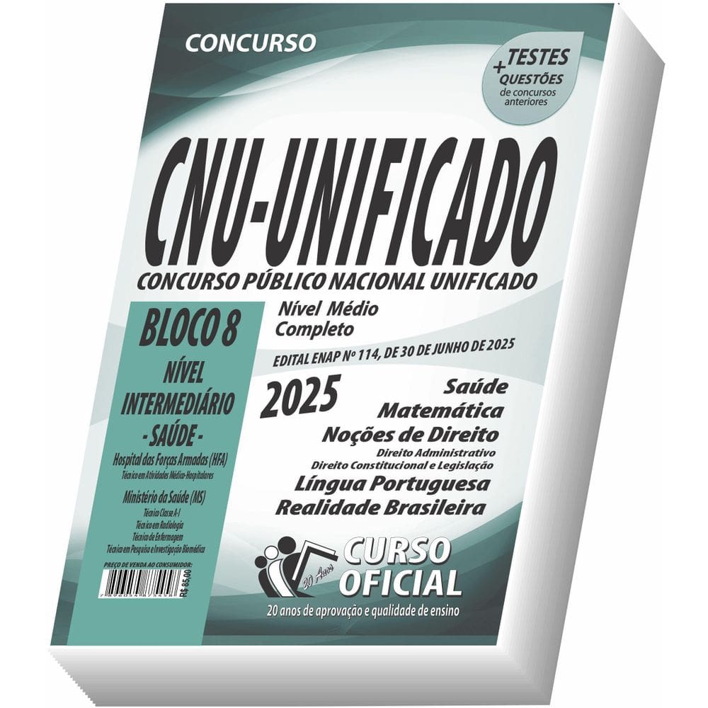 Apostila Cnu Concurso Nacional Unificado Bloco 8 Saúde