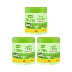 Gelatina Hidran 500G Tenho Cachos Super Definiçao - 3Un