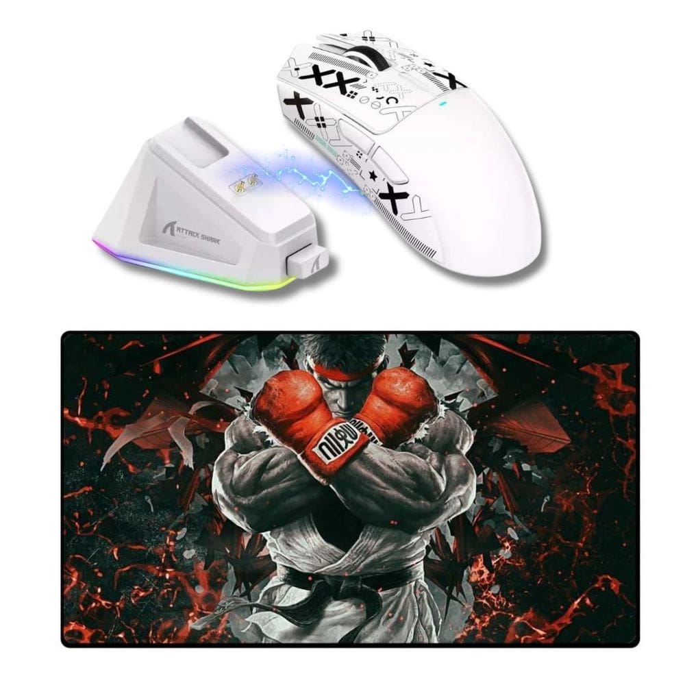 Combo Gamer Mouse Attack Shark X11 + Mousepad Guerreiro
