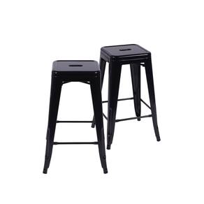 Kit 2 Banquetas Média com Apoio Para os Pés Titan Preto