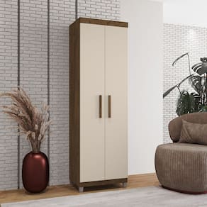Armário Multiuso 190cm X 58cm Dalila Canela/ Off White