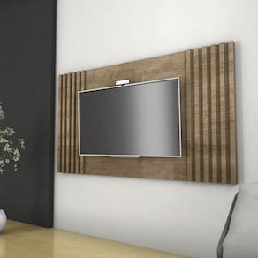Painel para Tv 50 Polegadas Ripado 160x90cm Dallas Canela