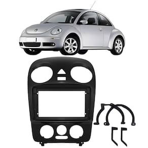 Moldura 9 Polegadas New Beetle 2006 à 2010 Preta Painel Central Multimidia Expex Epx9vw004 Som
