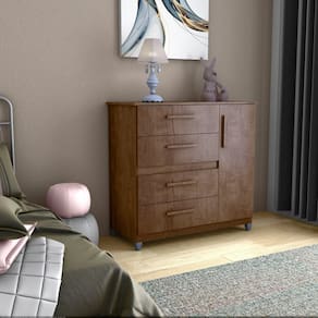 Cômoda para Quarto 4 Gavetas New Julia Canela