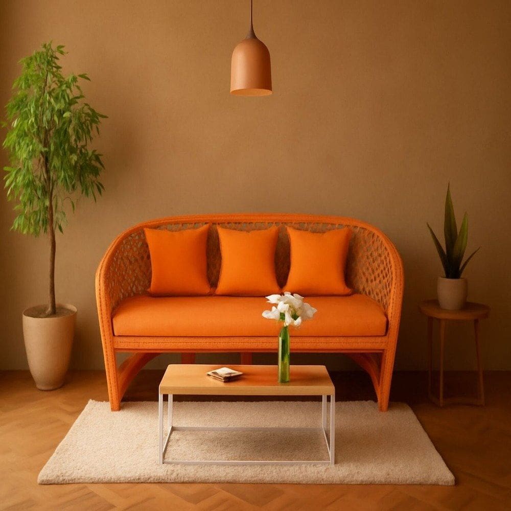 Sofá Design Moderno e Elegância para Seu Espaço Atenas Laranja