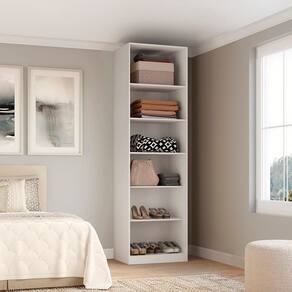 Closet Modulado sem Portas com Prateleiras Cabideiros 70cm Altezza Branco