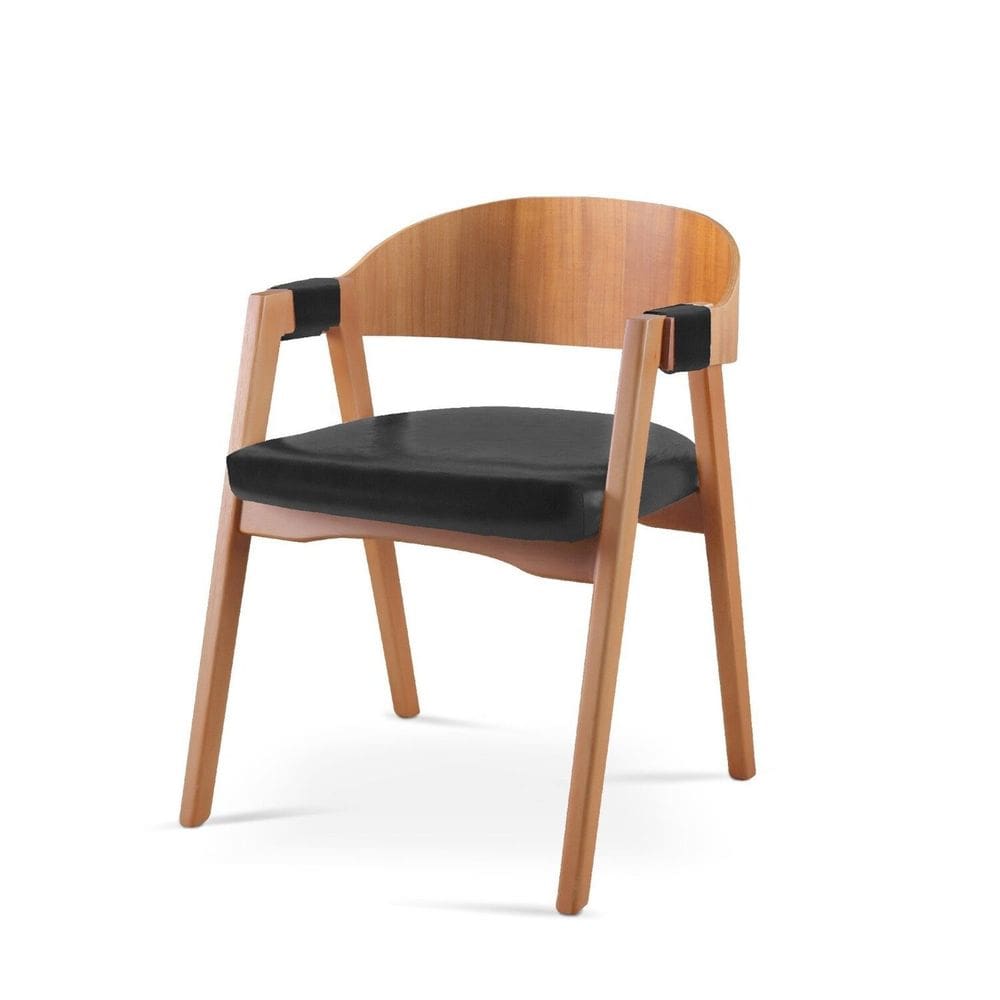 Cadeira para Sala de Jantar 80cm X 60cm Luna Preto/Marrom