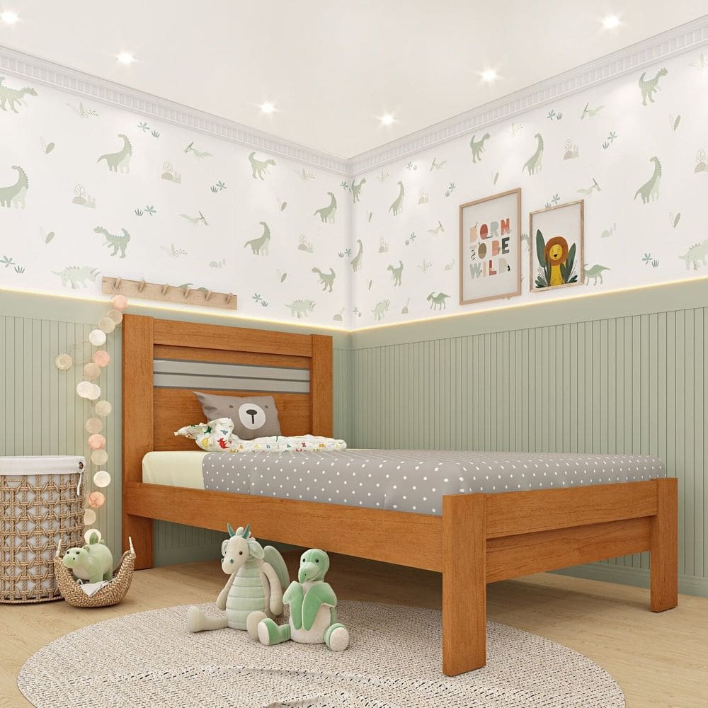 Cama Infantil 100% Mdf Harmonia Espresso Móveis Cinamomo /Off White