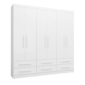 Guarda-roupa Casal 6 Portas 6 Gavetas Majestic Branco