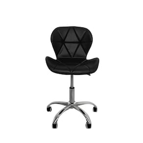 Cadeira de Escritório com Base Giratória Estofada Slim Vegas Preto
