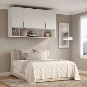 Módulo Aéreo para Cama Queen Mdf Clean Altezza Branco