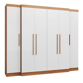 Guarda-roupa Casal 6 Portas 6 Gavetas Imperial Freijó/ Off-White
