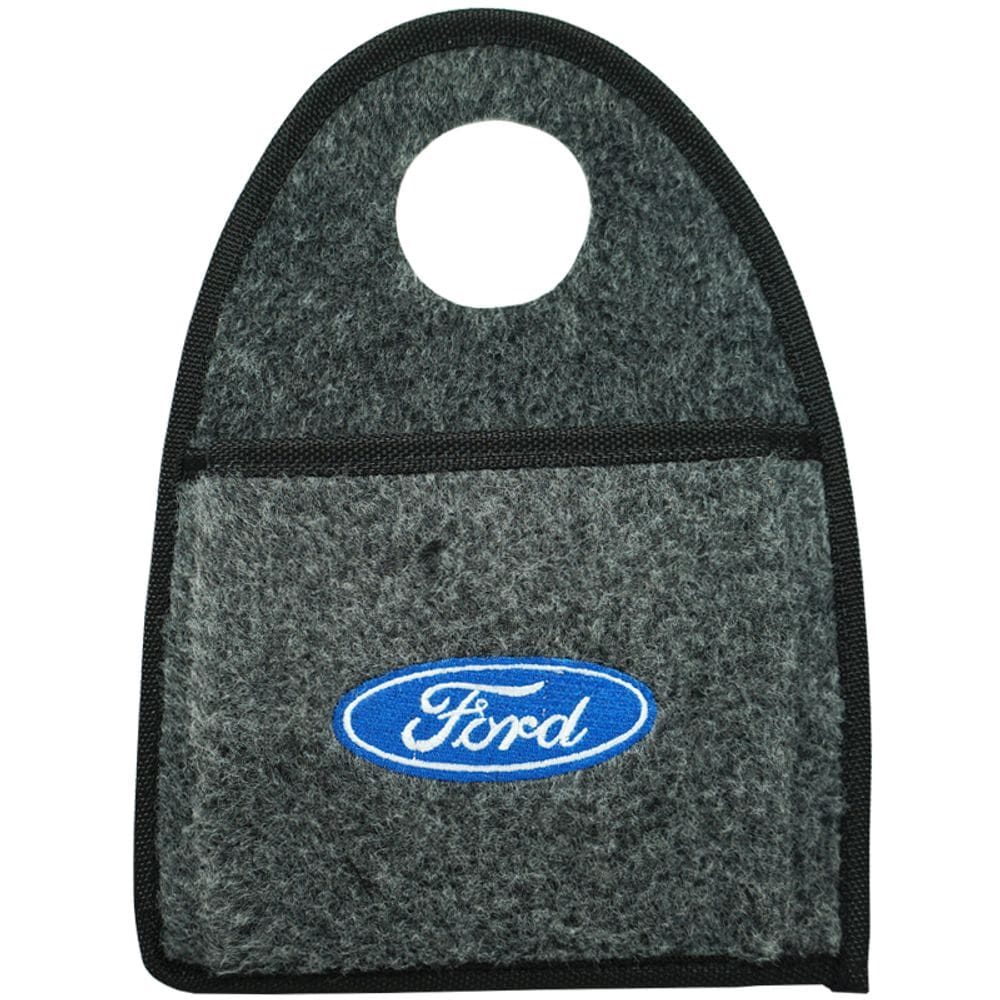 Lixeira Lixinho Automotiva Carro Carpete Logo Bordado Ford para Câmbio Grafite