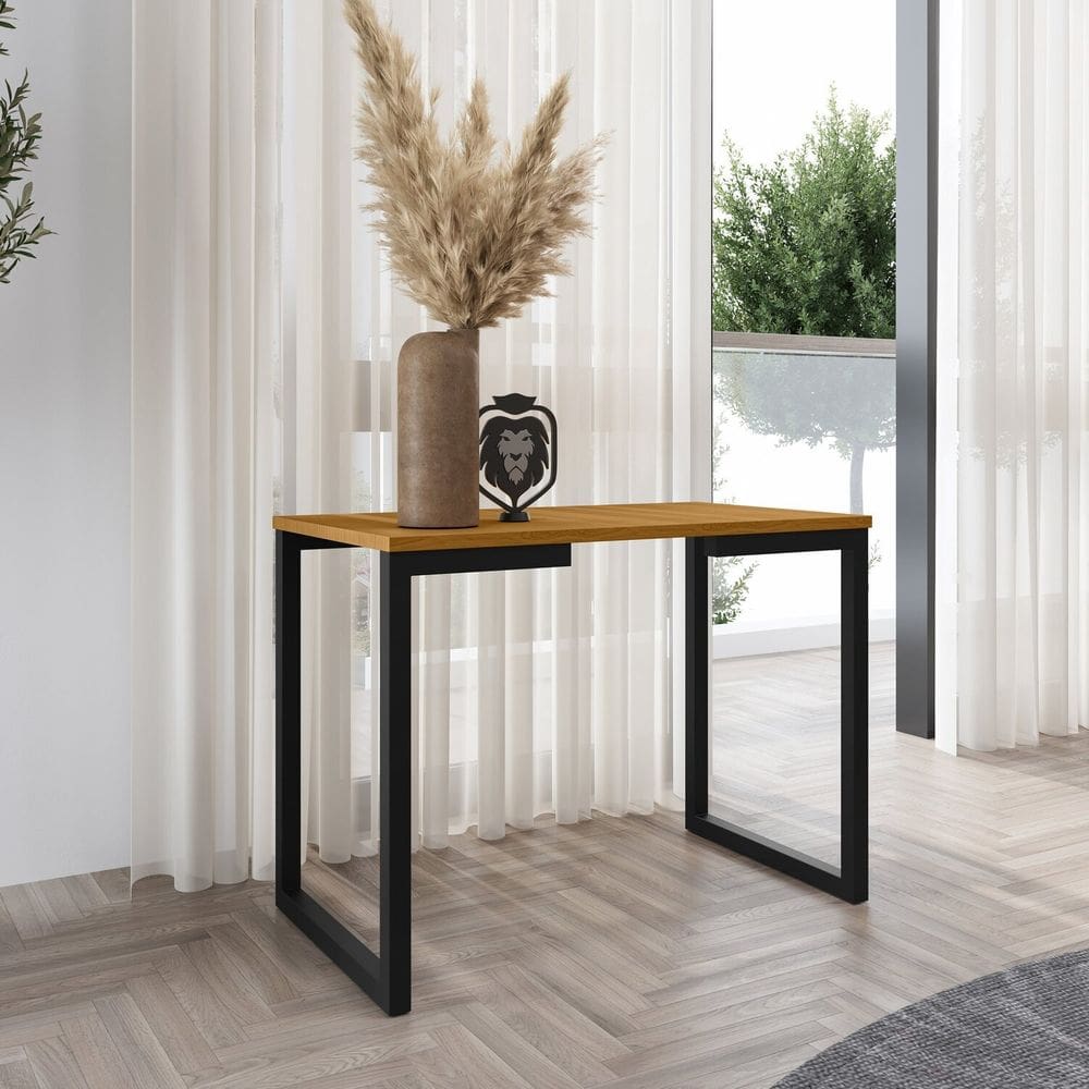 Mesa Lateral em Mdf 58cm X 50cm Innovare Preto/Marrom