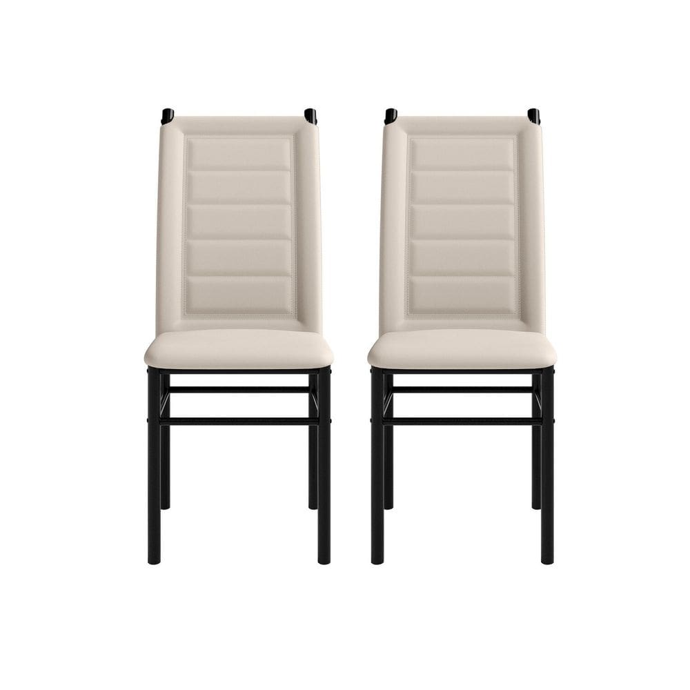 Conjunto 2 Cadeiras 41cm X 96,5cm Tokio Preto/Off White