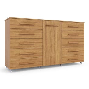 Cômoda 1 Porta 10 Gavetas com Rodízio Imperial Freijó