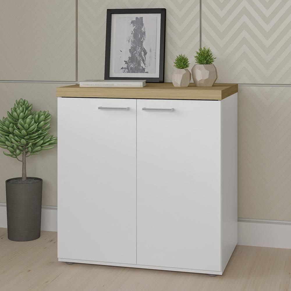 Balcão 2 Portas Aberdeen Olmo Branco