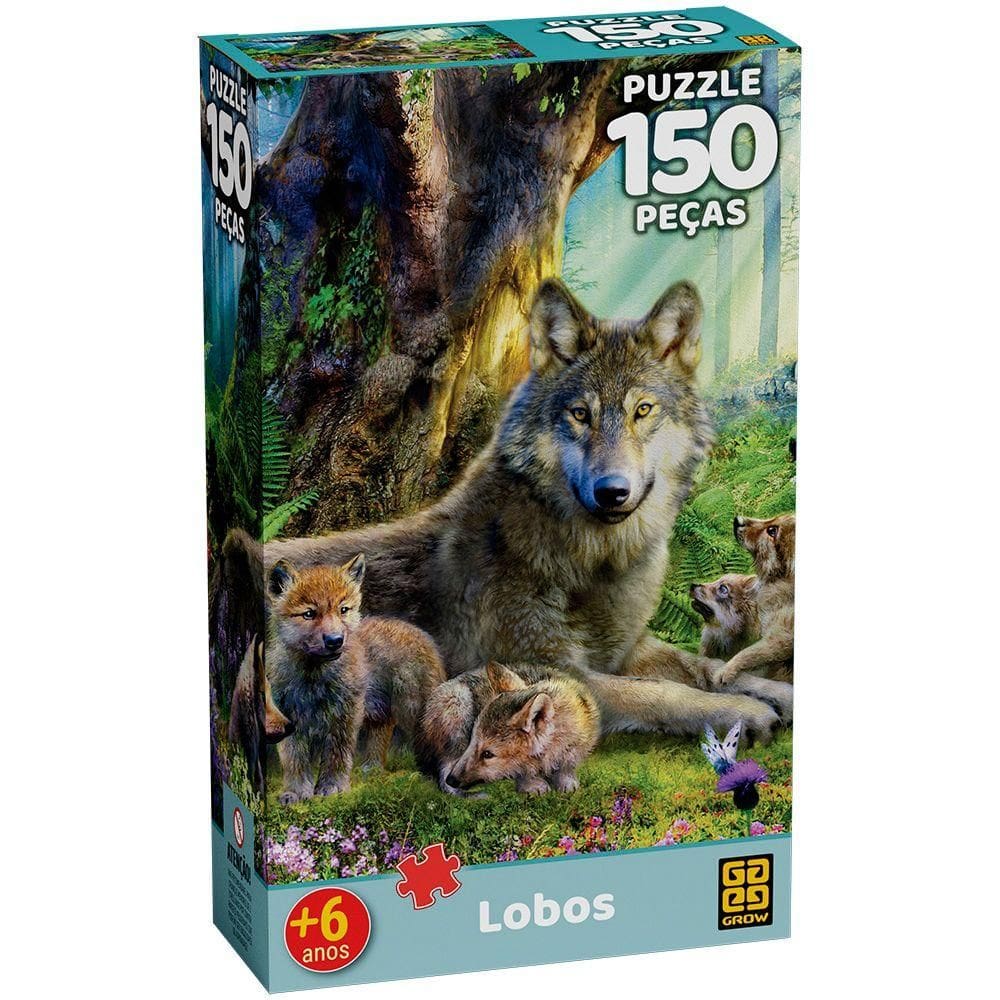 Puzzle Lobos 150 Peças - Grow