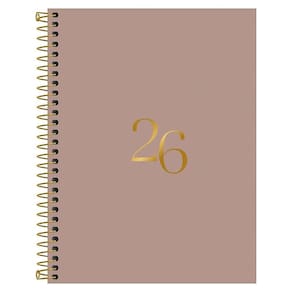 Agenda Diária 2026 Espiral M7 176Fls Vanilla Bege Tilibra