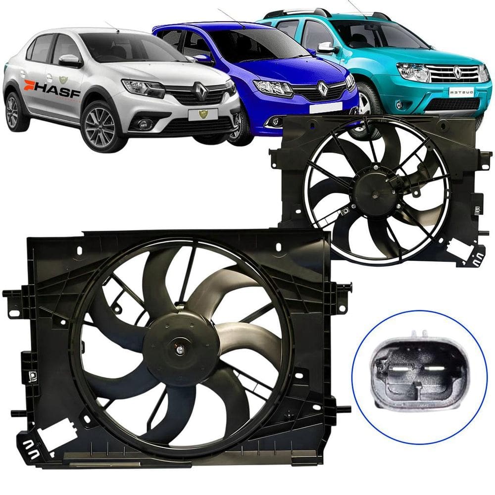 Eletroventilador Captur, Duster, Logan, Sandero 2014 A 2022