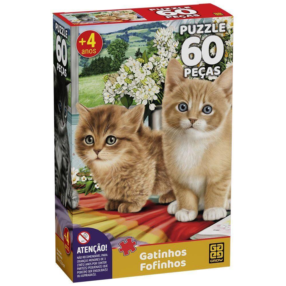Puzzle Gatinhos Fofinhos 60 Peças - Grow