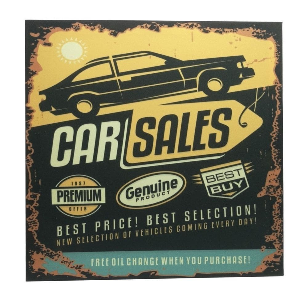 Quadro impresso Car Sales 45x45 cm