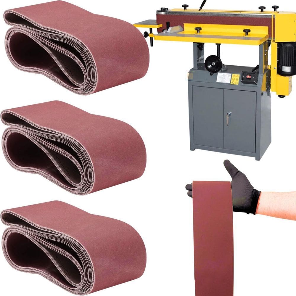 3 X Lixas Cinta Banda 7200X115Mm Costado Tecido Óxido