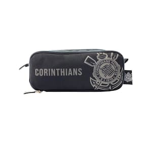 Estojo Escolar 2 Divisórias Corinthians Timão 14041 Oficial