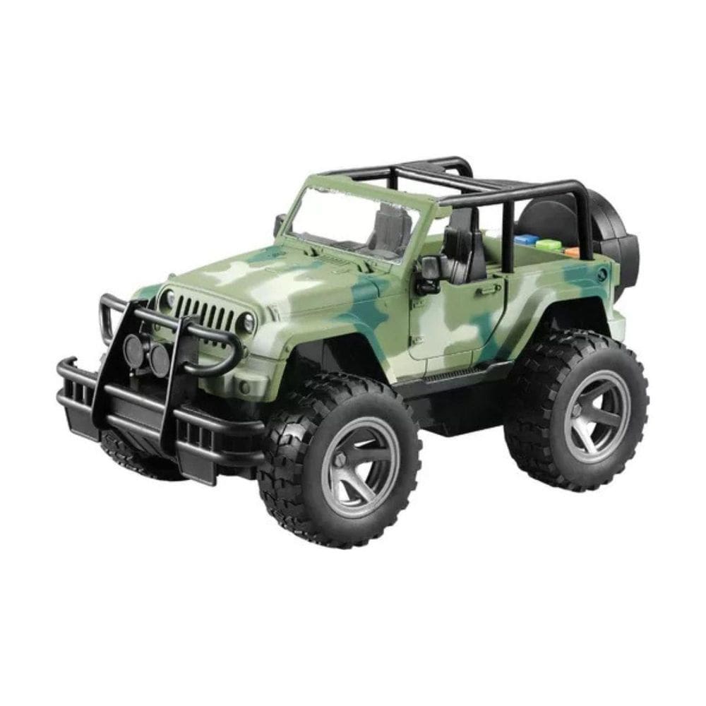 Jipe Carrinho Infantil Fricção Luz E Som Of Road Verde