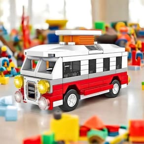 Brinquedo Blocos De Construção Food Truck Com 99 Peças
