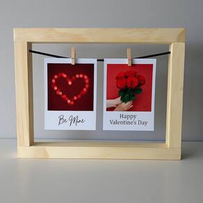 Porta Foto Namorados Polaroid Te Amo Decoração Varal Enfeite