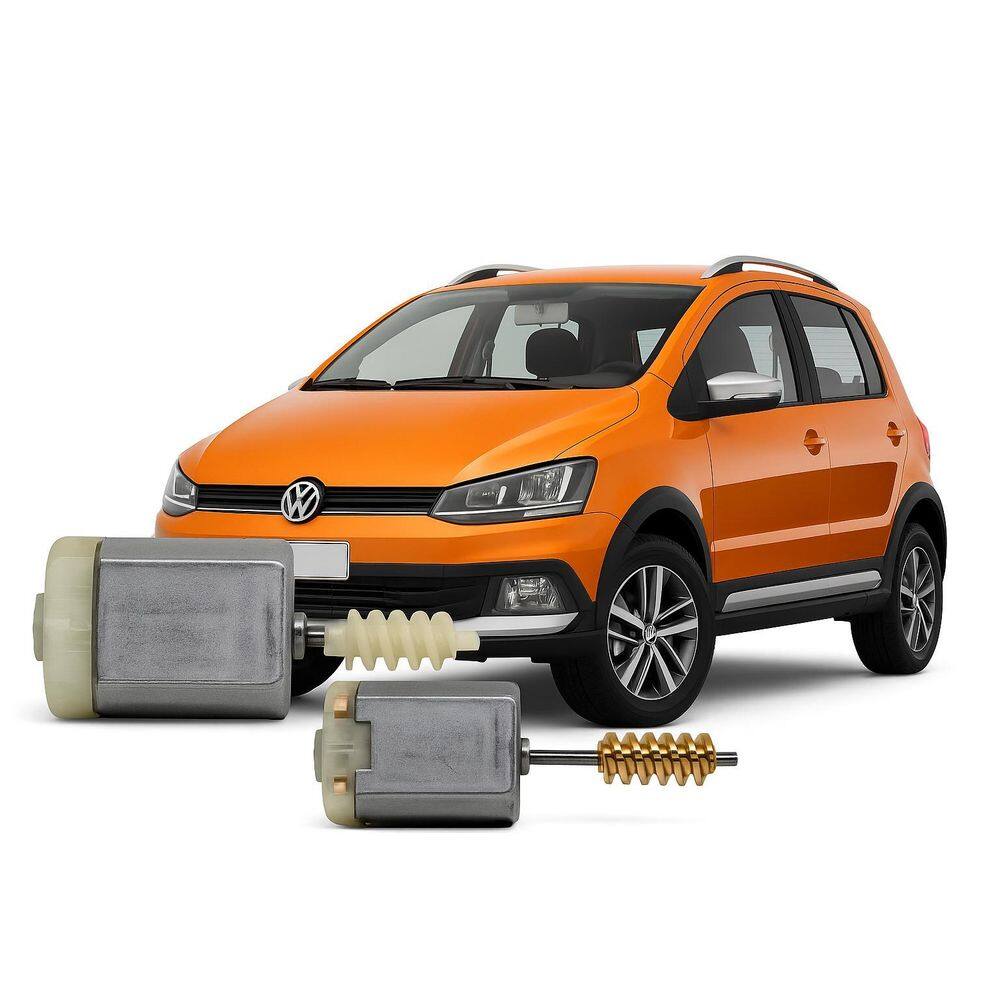 Kit 2 Motor Trava Eletrica Crossfox 2003 A 2019 Porta Tanque