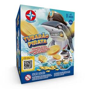 Jogo Tubarão Pirata Com Roleta E Moedas - Infantil Estrela