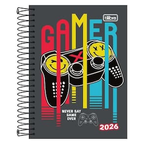 Agenda Diária 2026 Espiral M3 160Fls Spice Gamer Tilibra