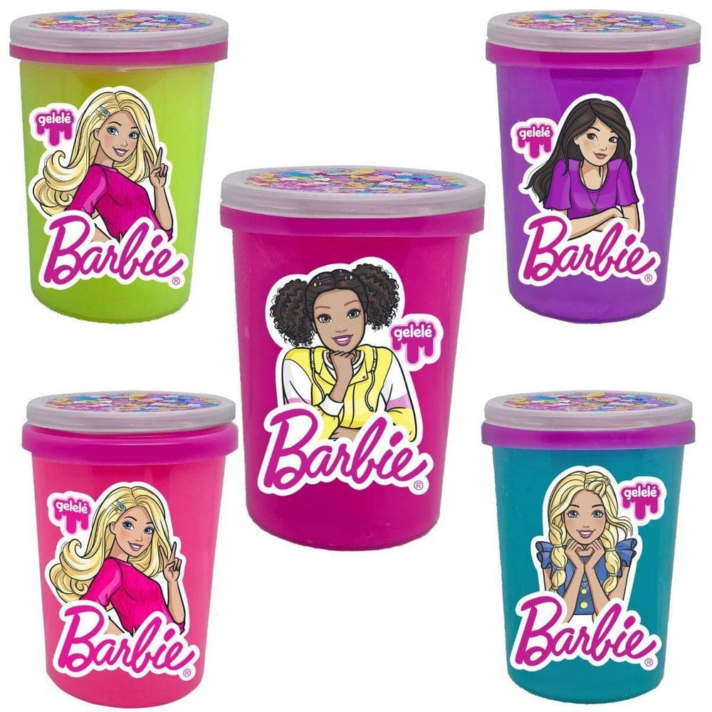 5X Slime Com Charms 180G - Barbie - - Doce Brinquedo