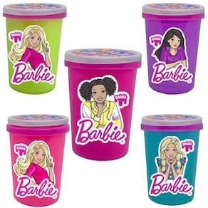 5X Slime Com Charms 180G - Barbie - - Doce Brinquedo