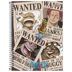 Caderno One Piece Capa Dura Espiral 80F 1 Matéria Escolar