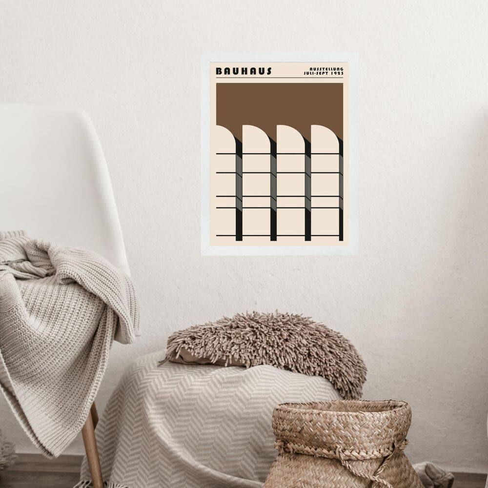 Quadro Bauhaus Marrom Architectural Poster 33X24Cm